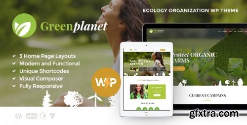 Themeforest - Green Planet | Environmental Non-Profit Organization WordPress Theme 20667260 v1.1.10 - Nulled