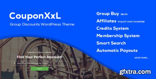 Themeforest - CouponXxL - Deals, Coupons &amp; Discounts WP Theme 14744839 v1.9.3 - Nulled