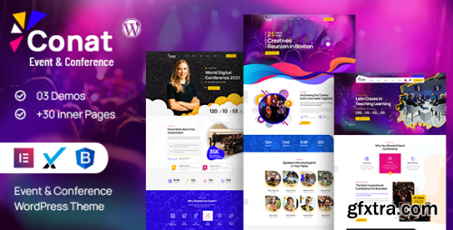 Themeforest - Conat | Event &amp; Conference WordPress Theme + RTL Ready 45799661 v1.2 - Nulled