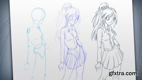 Drawing Manga Anatomy and Poses in Photoshop