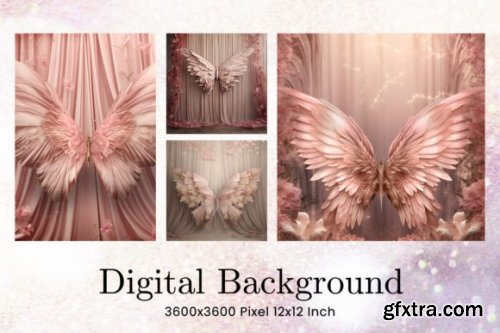  Wings Feather Studio Backdrop Overlays