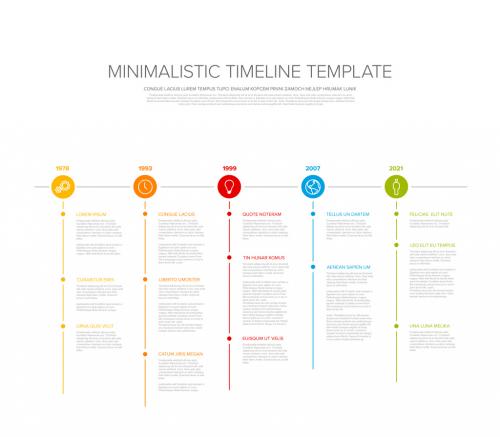 Minimalistic Timeline Layout with Circle Icons - 321317087