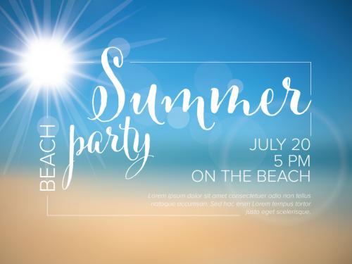 Summer Party Poster Layout - 321317112