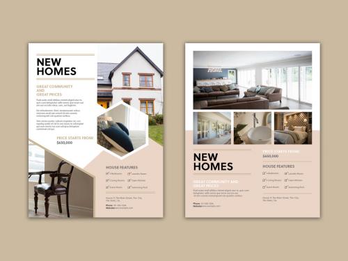 Tan and White Flyer Layout - 321554620