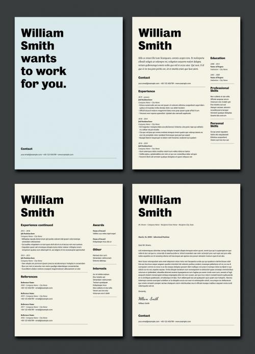 Minimalist Resume and Cover Letter Layout - 322101118