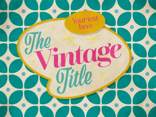 Vintage Style Title Banner Layout - 322147405