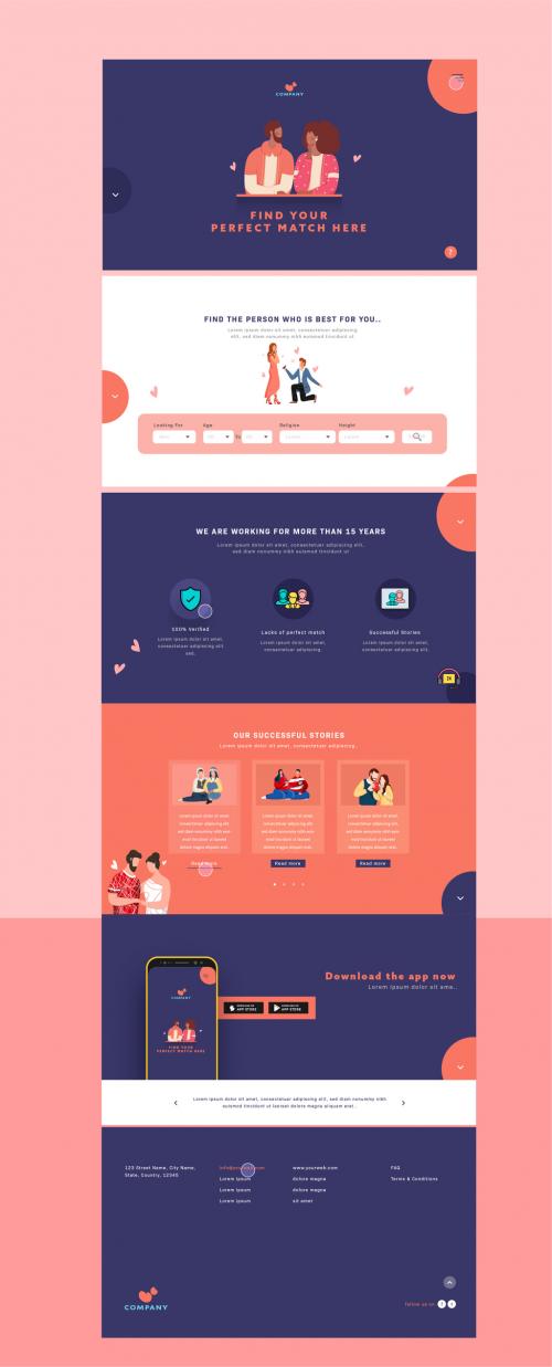 Dating Web UI Layout - 322389347