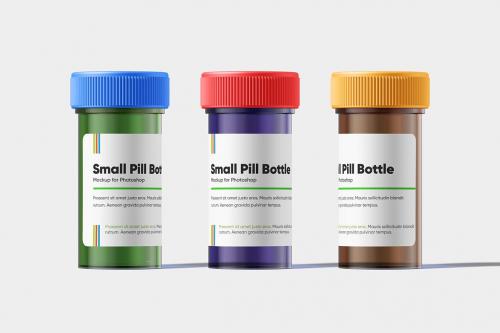 Small Pill Bottle Mockup
