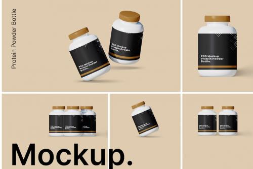 Protein Powder Bottle Mockups