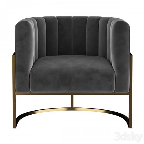 Wide Velvet Armchair