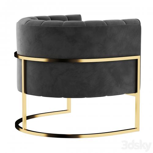 Wide Velvet Armchair