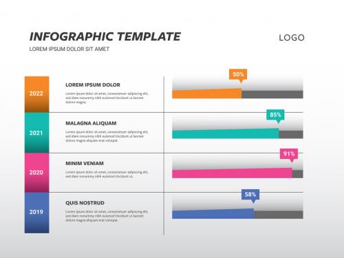 Infographic Table Layout with Colorful Gantt Chart - 322845121