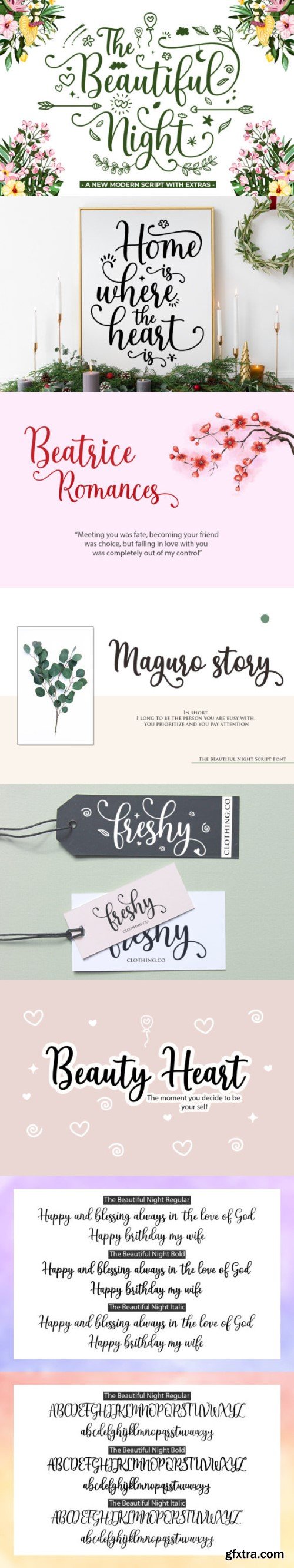 The Beautiful Night Font