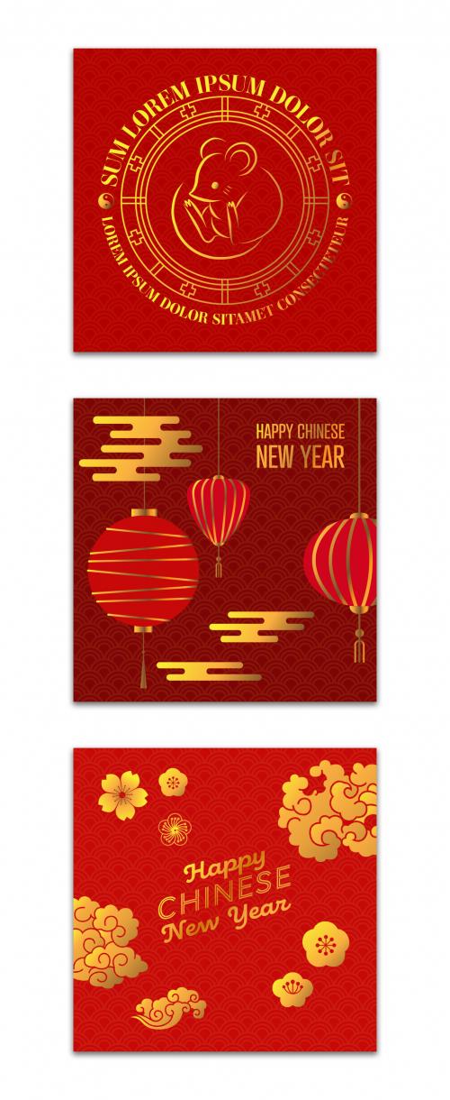 Lunar New Year Social Media Post Set - 322873372