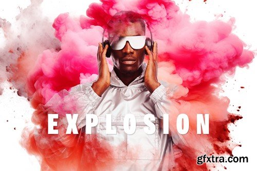 Bright Smoke Explosion Photo Effect GUED6XT