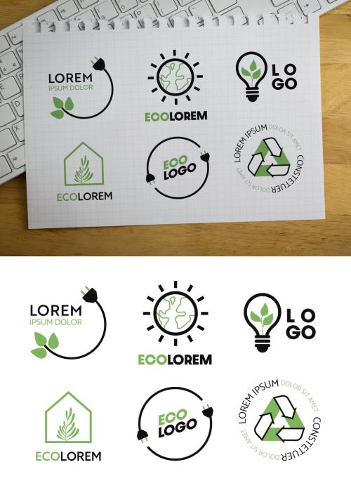 Climate Change Logos Set - 322873376