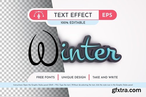 Dark Winter - Editable Text Effect, Font Style 2GCACX8