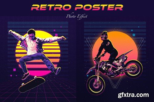 Retro Poster Photo effect XTCHQS6