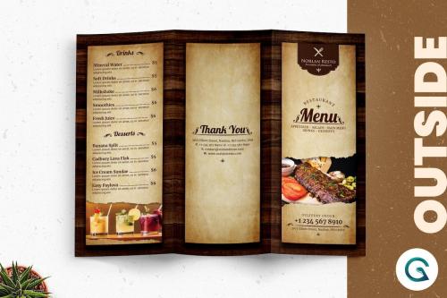 Vintage Restaurant TriFold Menu Template