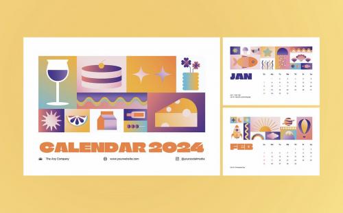 Creative Gradient 2024 Calendar