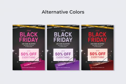 Black Friday Electronic Flyer Ai &amp; EPS Template