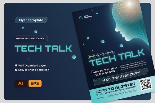 Artificial Intelligence Talks Flyer Template