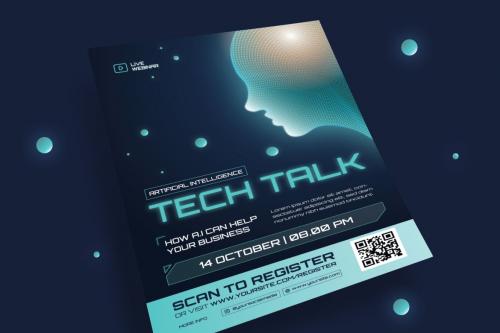 Artificial Intelligence Talks Flyer Template