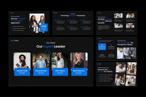 MaxTech Dark - Business PowerPoint Template