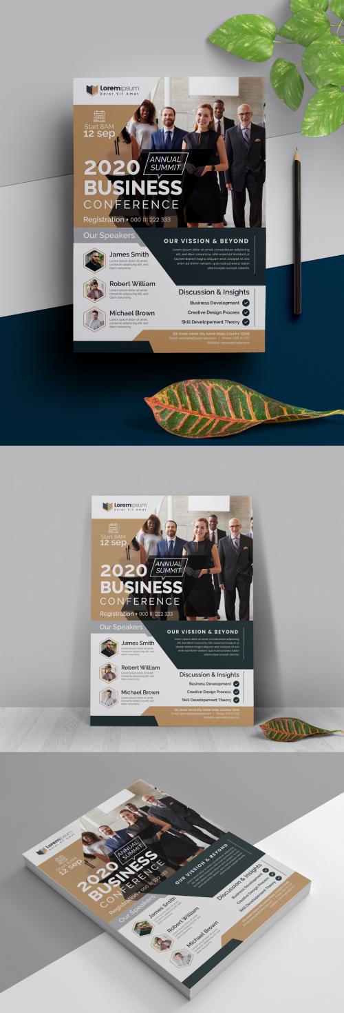 Clean Conference Flyer Layout - 323753232