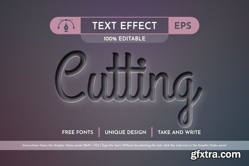 Embossed - Editable Text Effect, Font Style 8JDFKJA