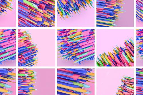 Colorful 3D Abstract Backgrounds