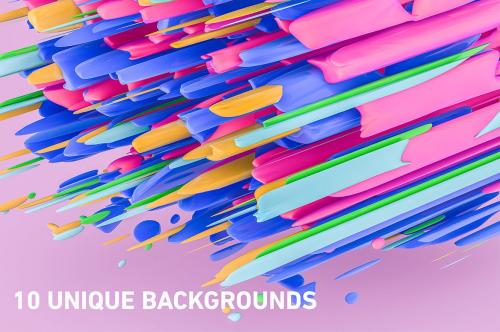 Colorful 3D Abstract Backgrounds