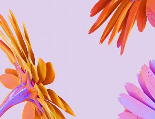 Holographic Flowers Abstract Backgrounds