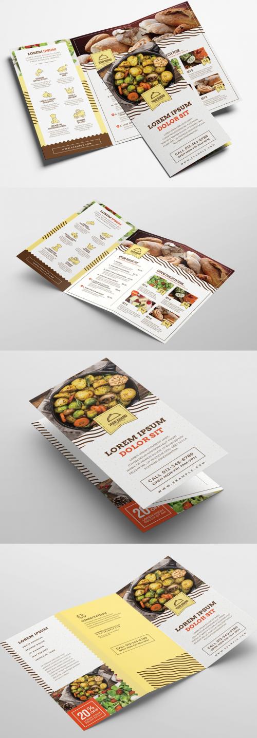 Catering Service Trifold Brochure Layout - 324308593