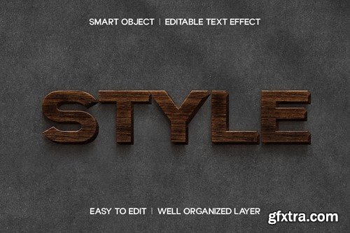 Wooden Text Effect U6AD32T