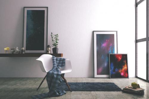 10 Watercolor space backgrounds set