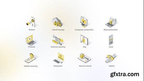 Videohive Security - Isometric Icons 49555533