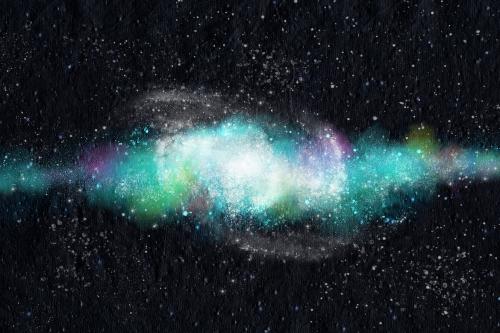 10 Watercolor space backgrounds set