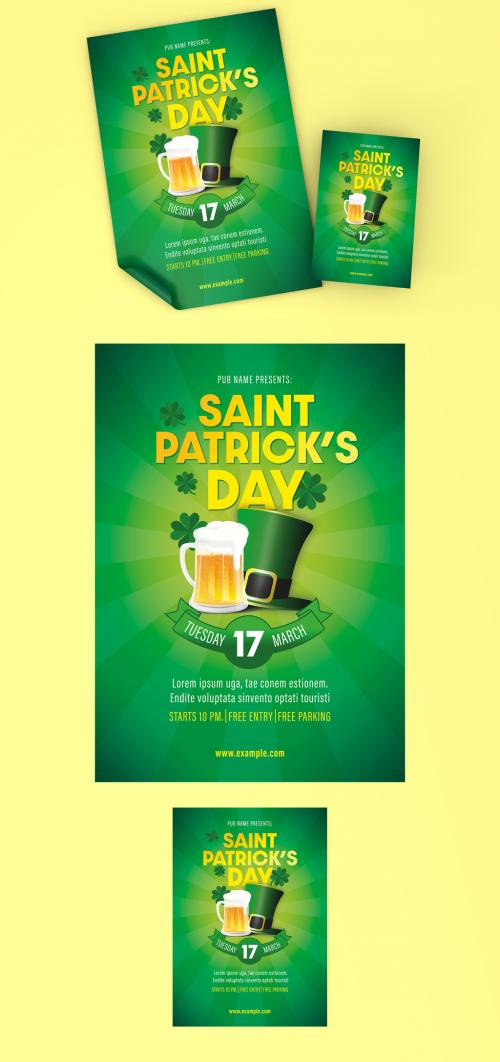 Saint Patrick's Day Celebration Poster and Flyer Layout - 324624666