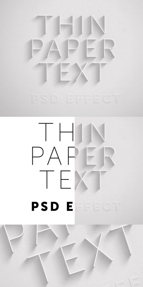 Paper Text Effect Mockup with Deep Shadow - 324640011