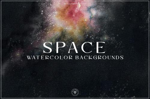 Space Watercolor Backgrounds