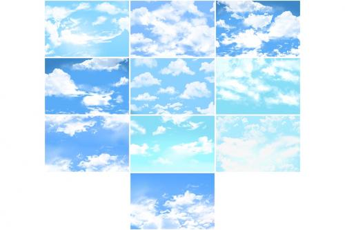 Clouds - Cloudy Sky Backgrounds Set