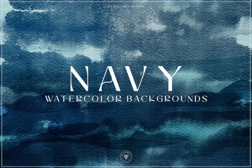 Navy Watercolor Backgrounds