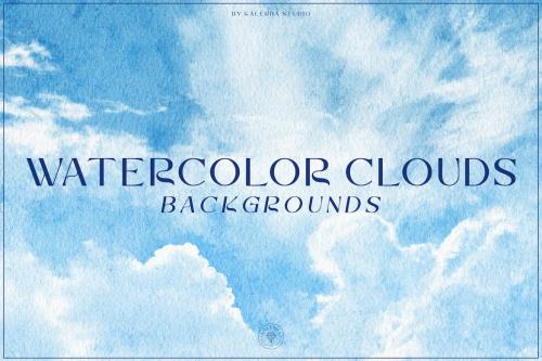 Watercolor Clouds Backgrounds