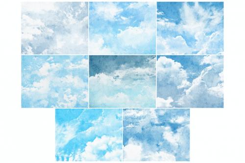 Watercolor Clouds Backgrounds