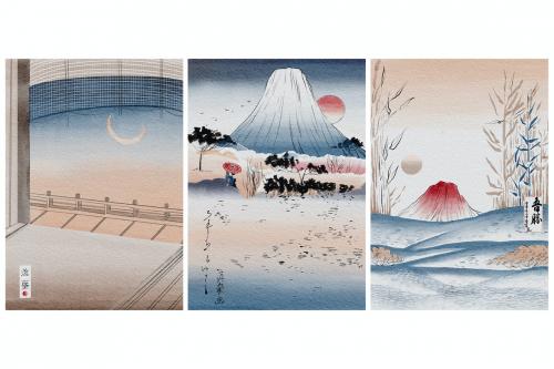 Traditional Japanese Landscapes Backgrounds