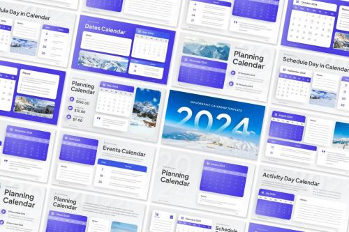 Modern Business Calendar 2024 PowerPoint Template