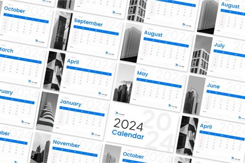 Corporate Business PowerPoint Calendar 2024