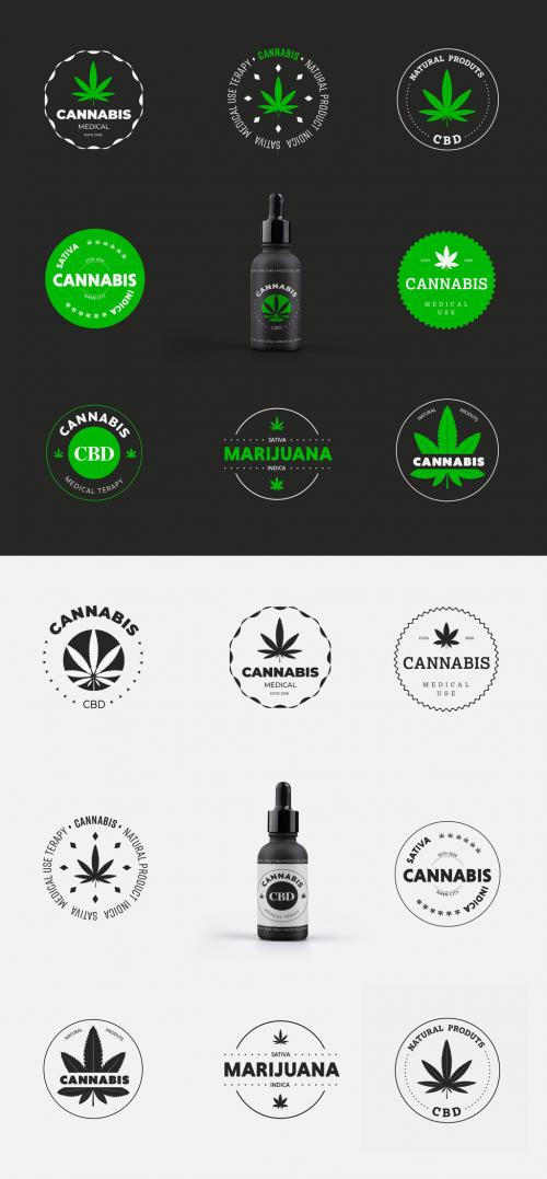 Round Medical Cannabis Logos - 324949103