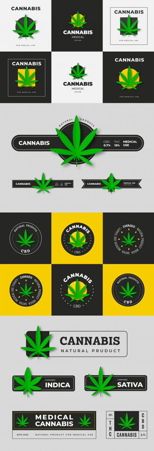 Medical Cannabis Labels and Logos - 324949105